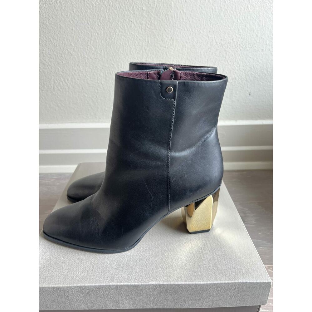 Franco Sarto Leather Tiera Booties - 9.5 - Black
